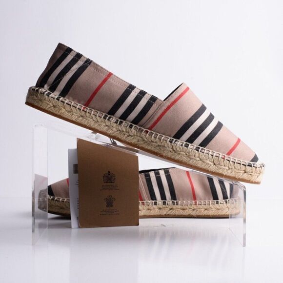 Burberry Womens Alport Icon Stripe Espadrilles Loafers Shoes Sz EU 40 US 10 - Picture 3 of 9